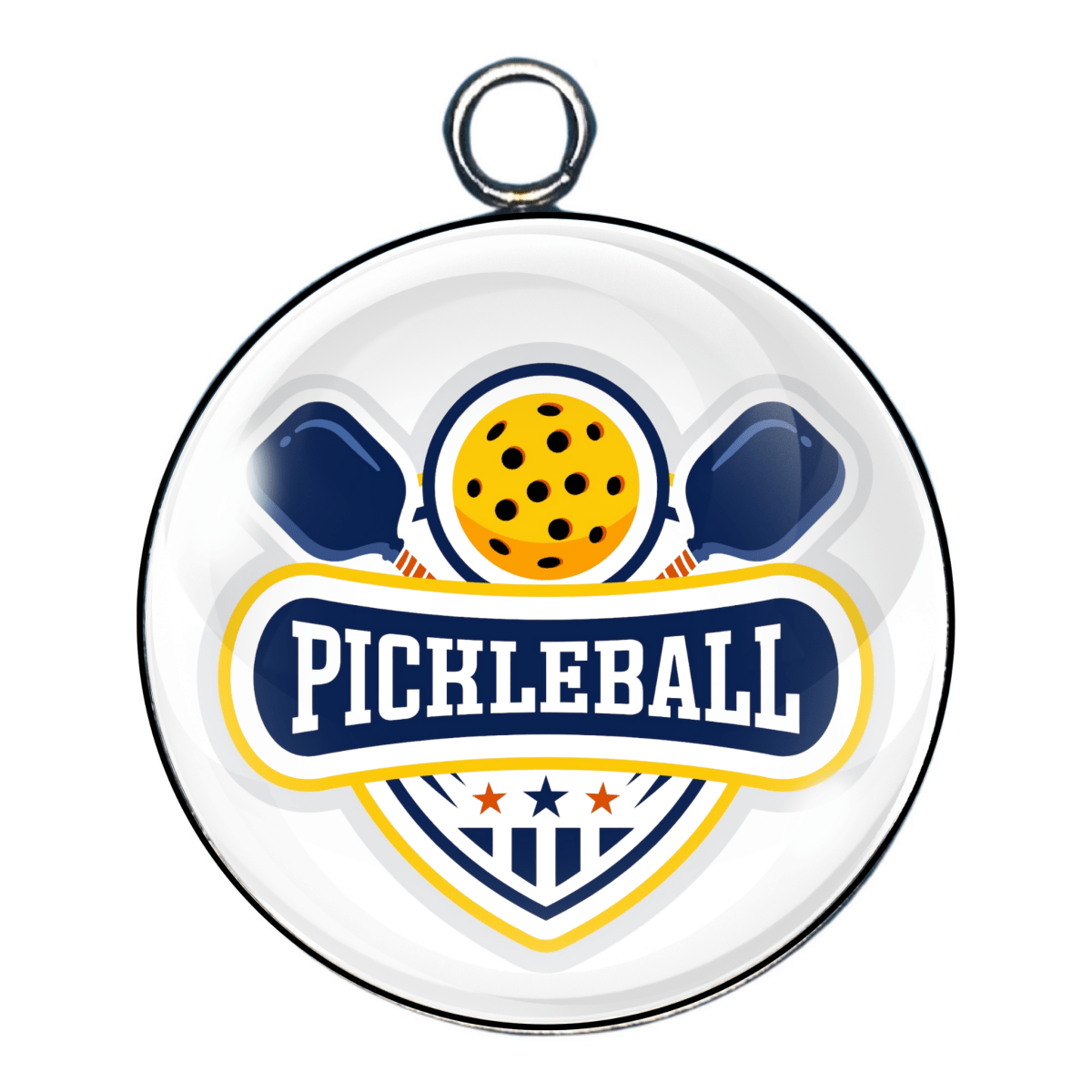 Pickleball Charms, Glass Cabochon Charms for making Jewelry