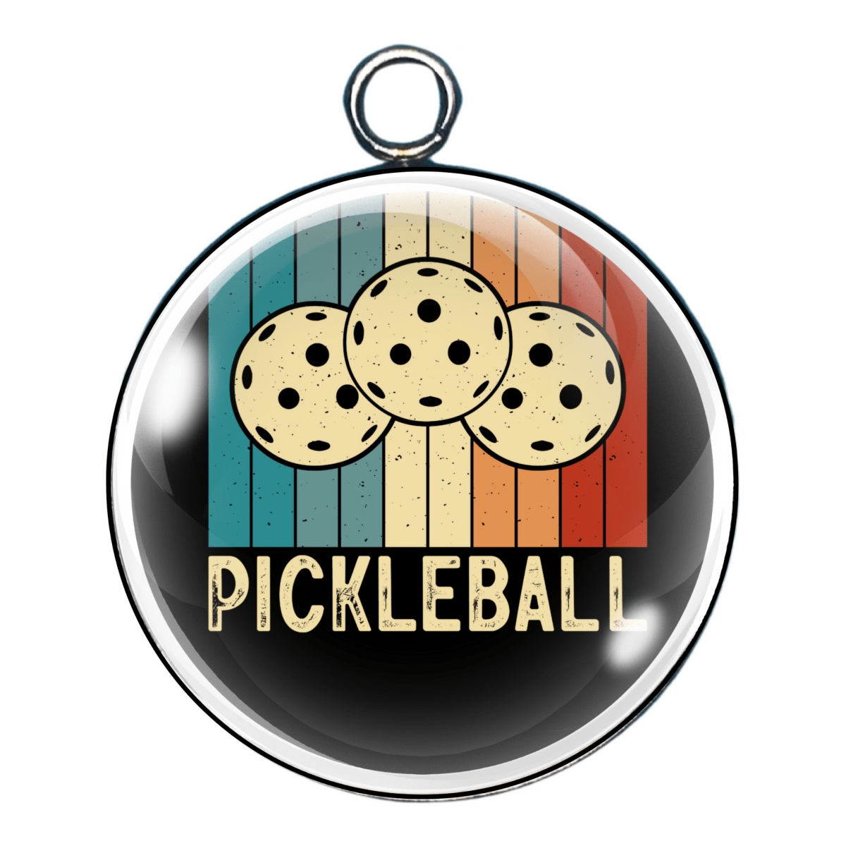 Pickleball Charms, Glass Cabochon Charms for making Jewelry