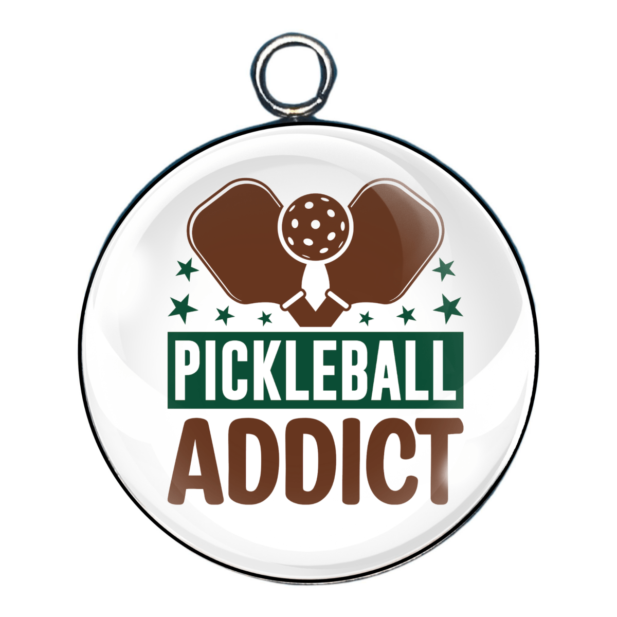 Pickleball Charms, Glass Cabochon Charms for making Jewelry