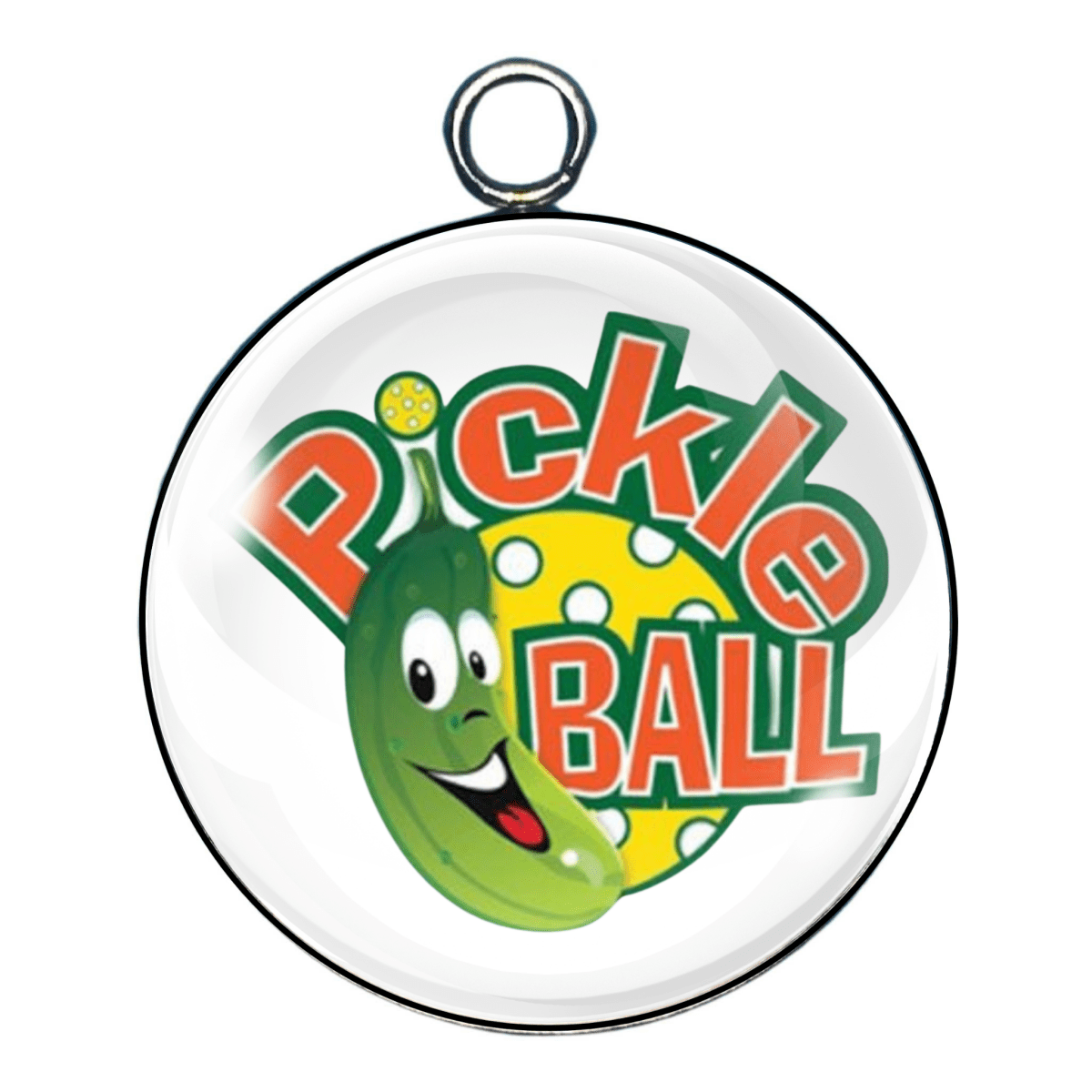 Pickleball Charms, Glass Cabochon Charms for making Jewelry