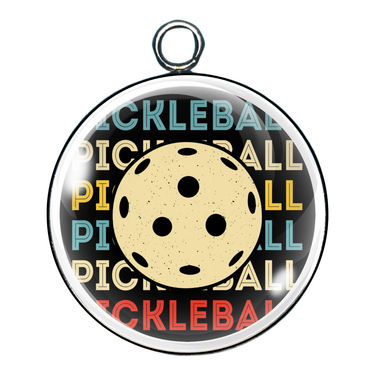 Pickleball Charms, Glass Cabochon Charms for making Jewelry