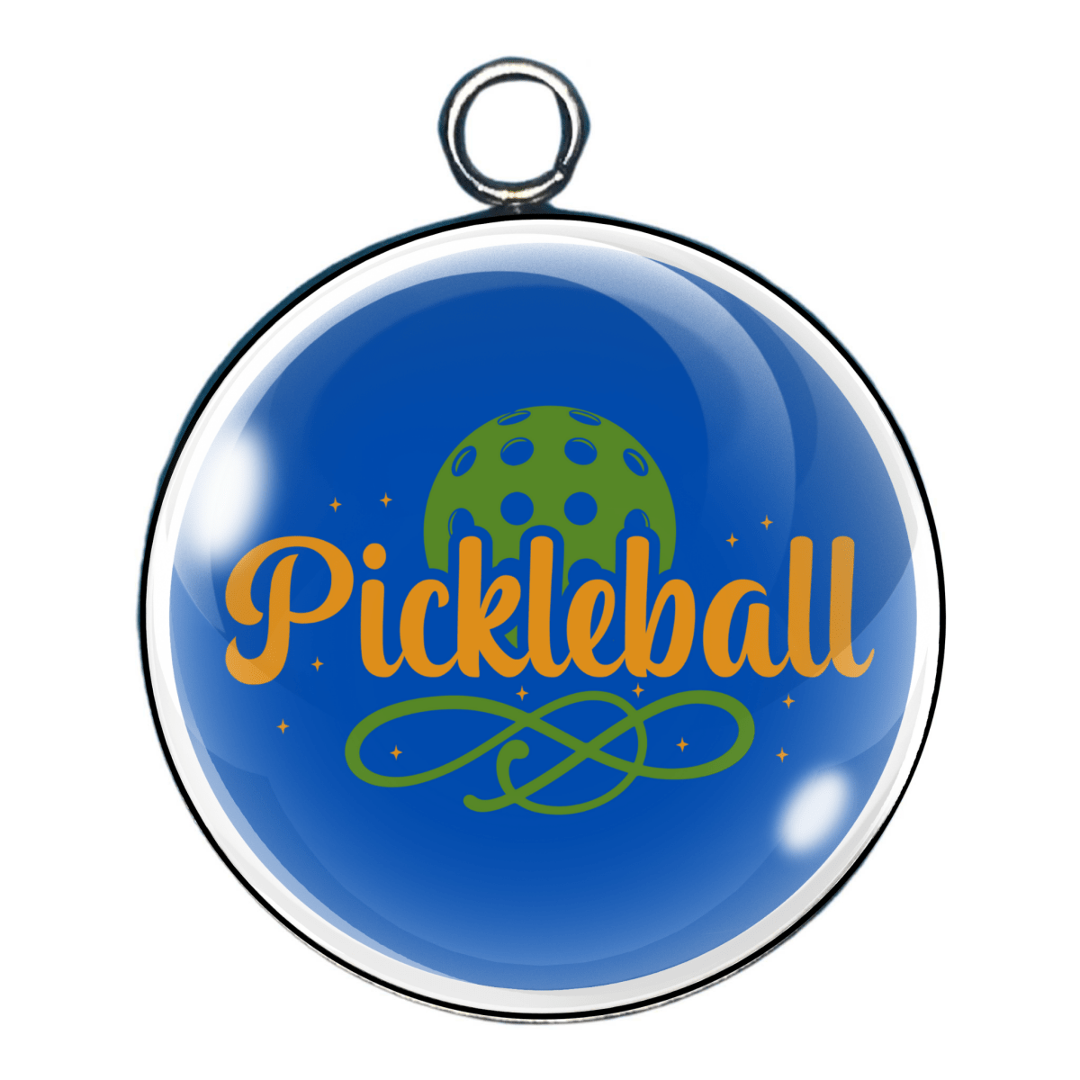 Pickleball Charms, Glass Cabochon Charms for making Jewelry