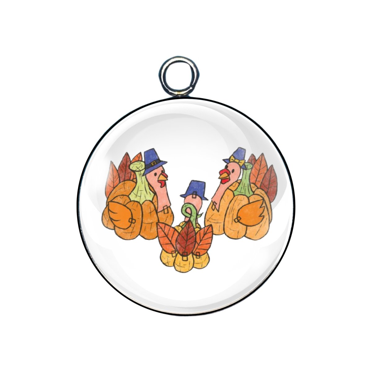 pilgrim glass cabochon charm