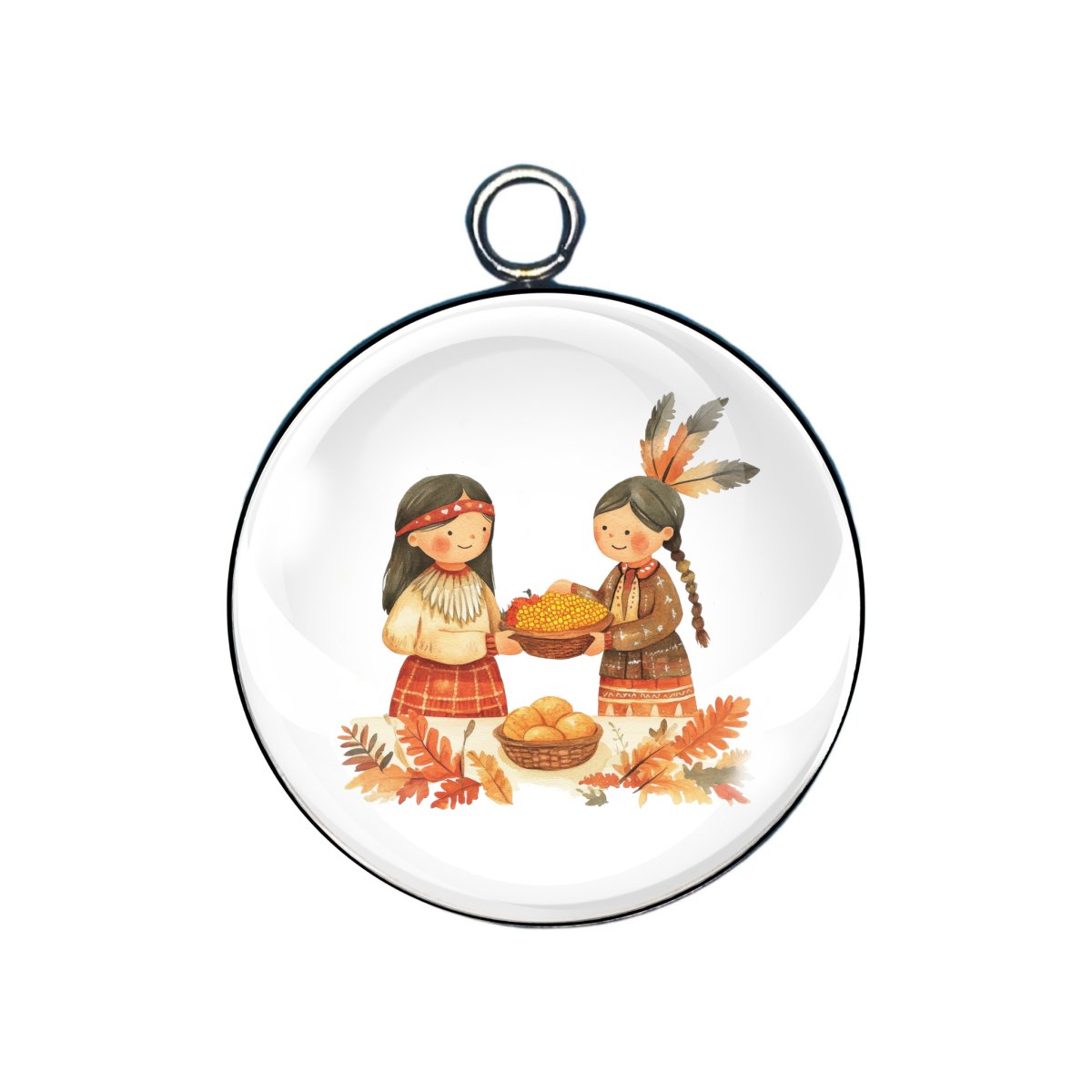 pilgrim glass cabochon charm