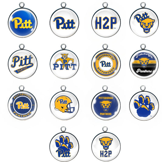 14 Pittsburgh Panthers glass cabochon charms