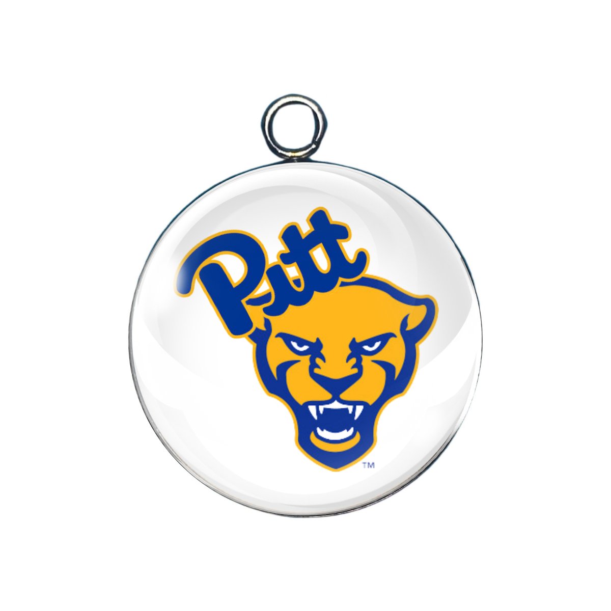 Pittsburgh Panthers glass cabochon charm