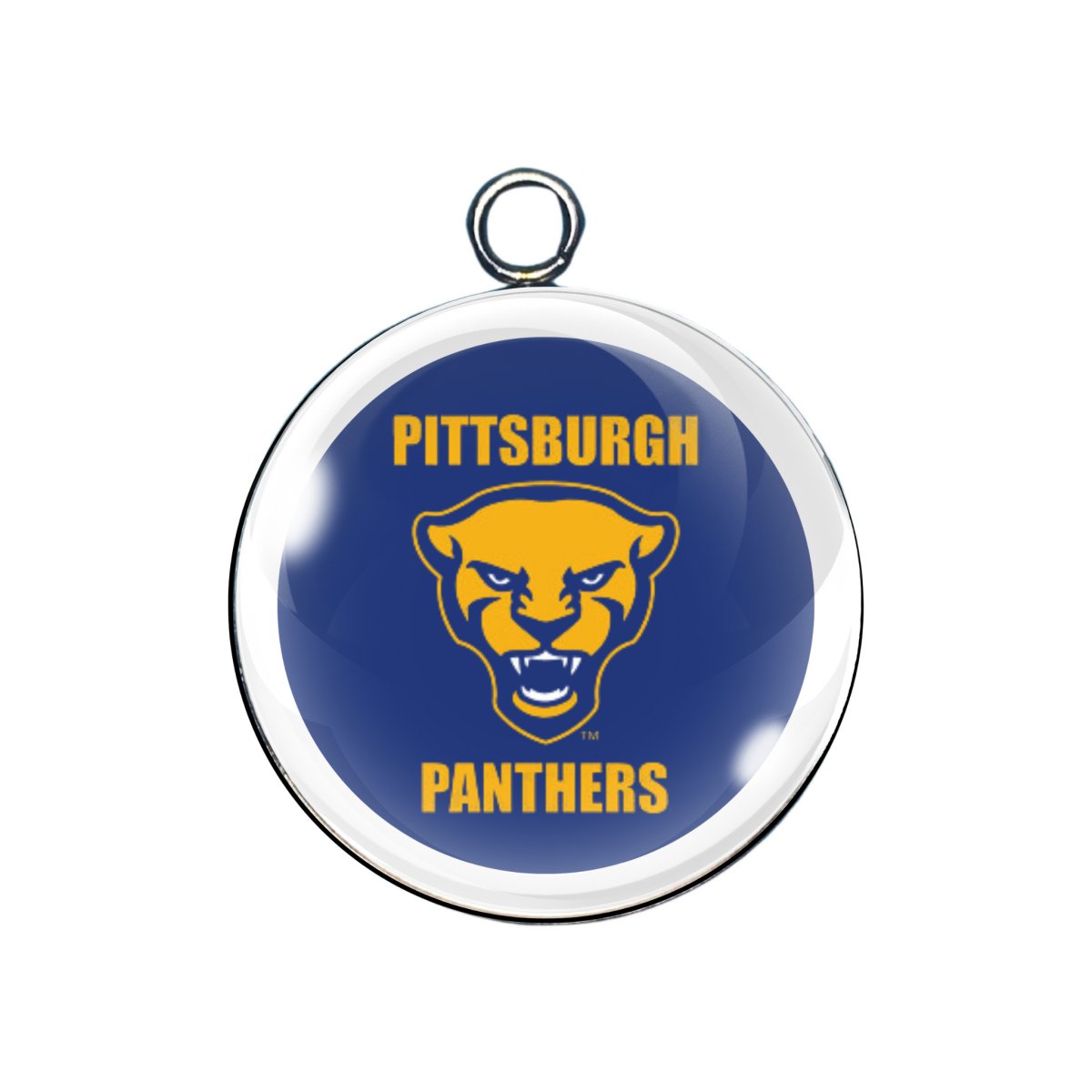 Pittsburgh Panthers glass cabochon charm