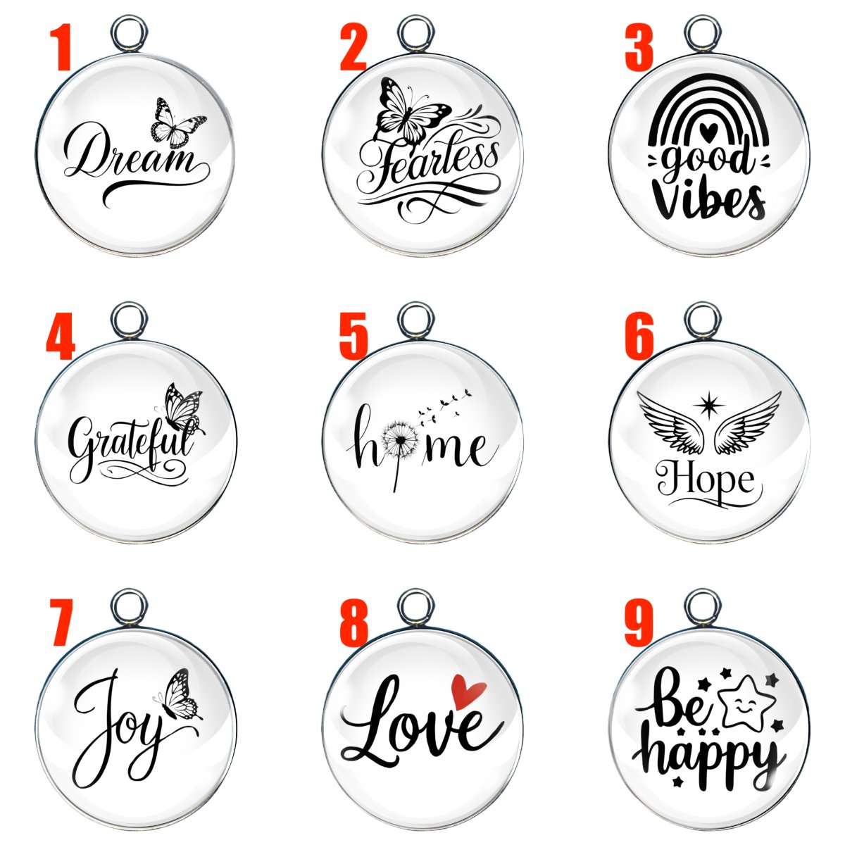 Positive Vibes Charms