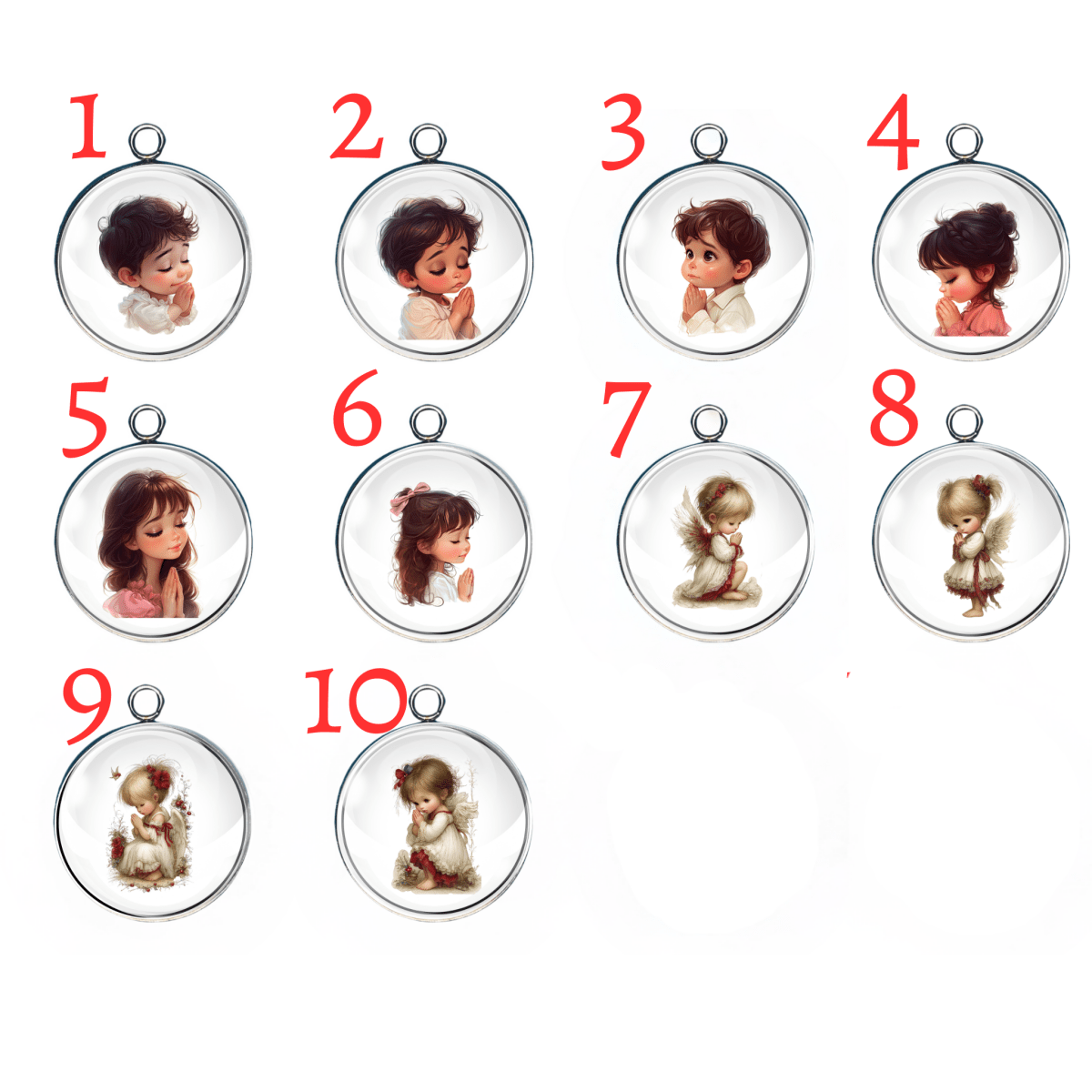 Children and Angels Prayer Charm Collection – handmade faith-inspired jewelry charms