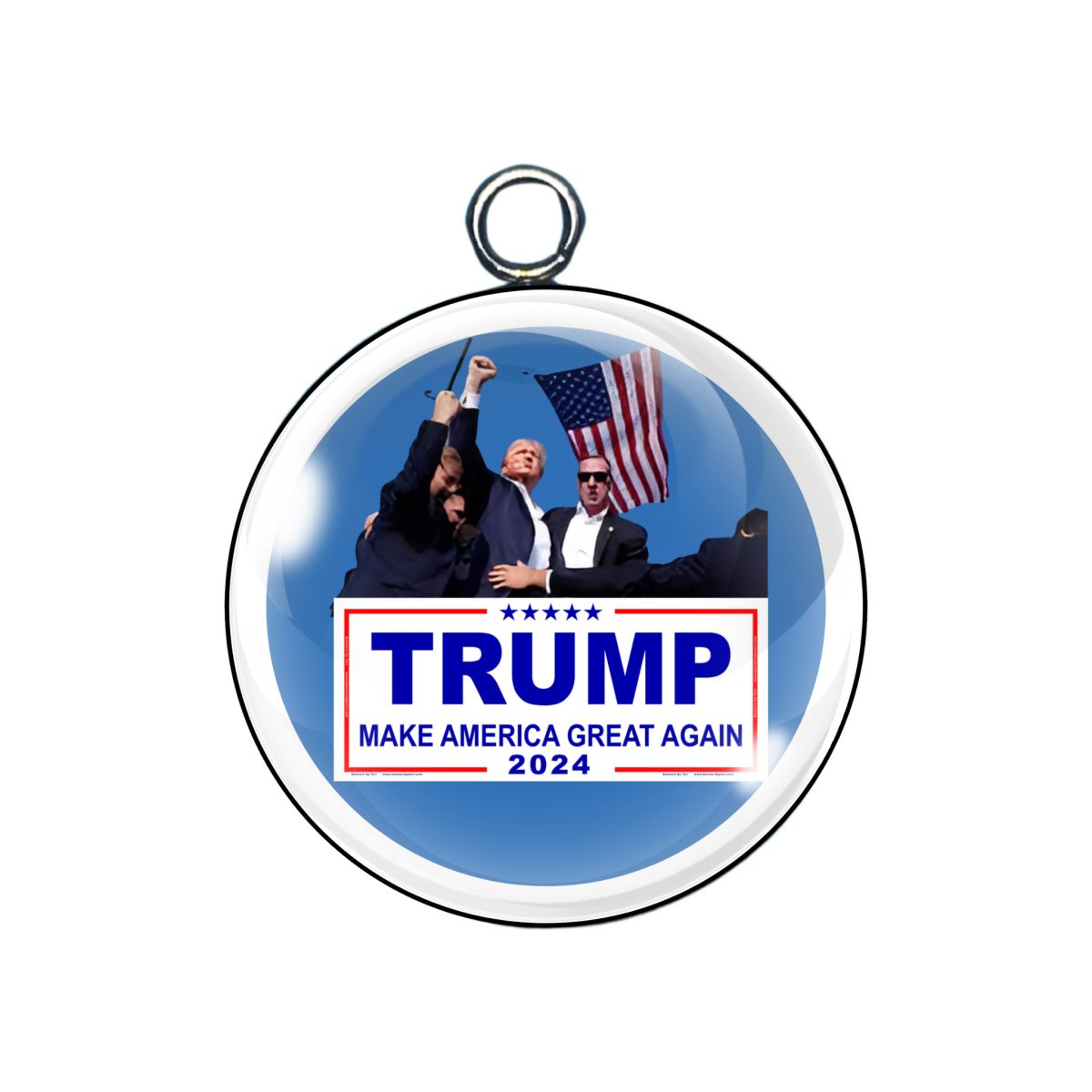 President Trump Glass Cabochon Charms