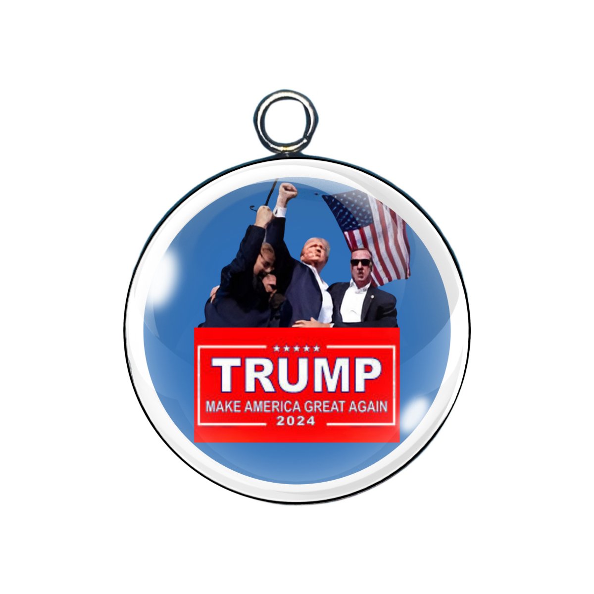 President Trump Glass Cabochon Charms