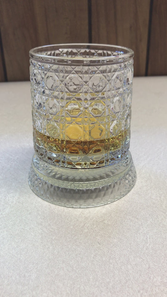 video of spinning whiskey glass
