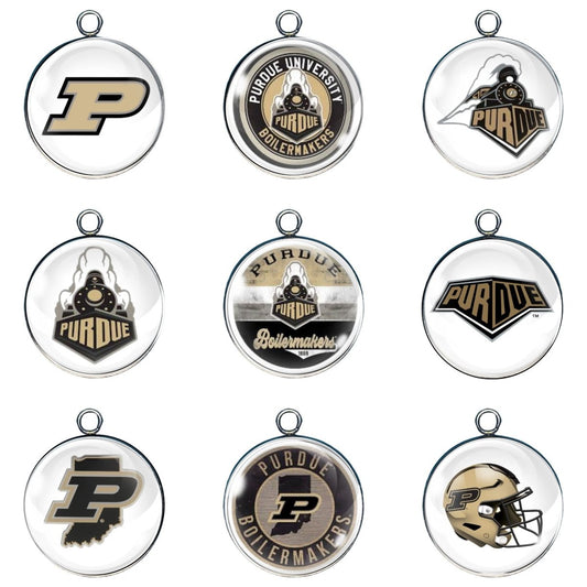 Purdue Boilermakers Glass Cabochon Charms