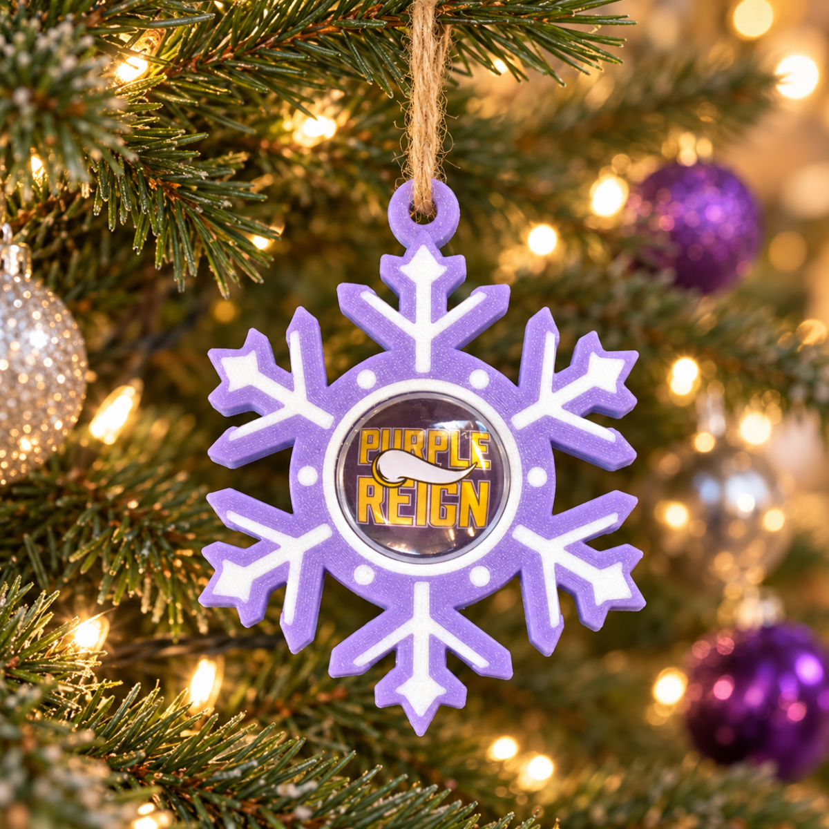 Purple Reign Snowflake Ornament