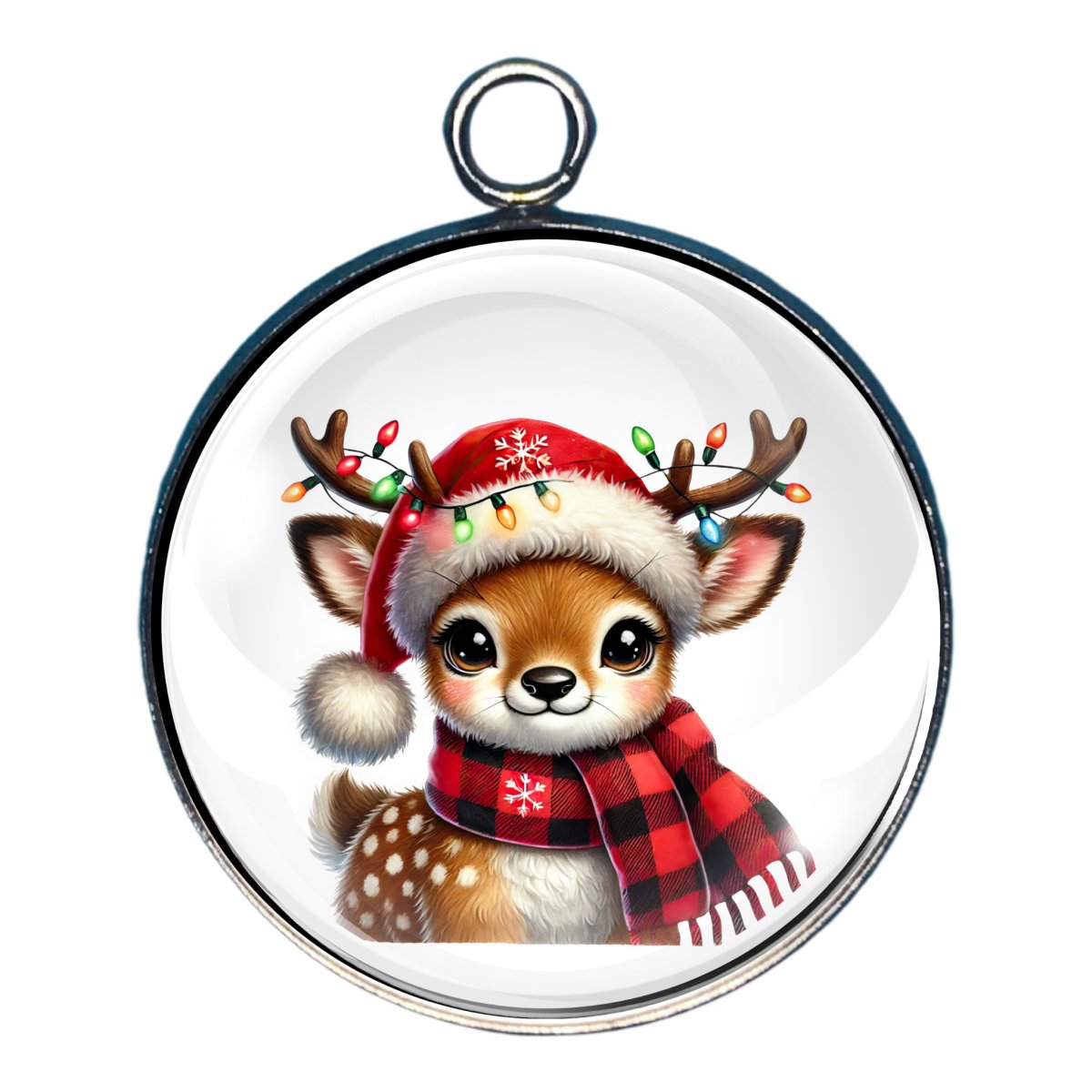 charm of a festively dressed reindeer