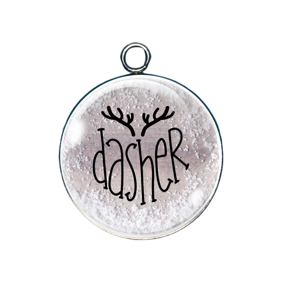 Santas reindeer glass cabochon charm Dasher