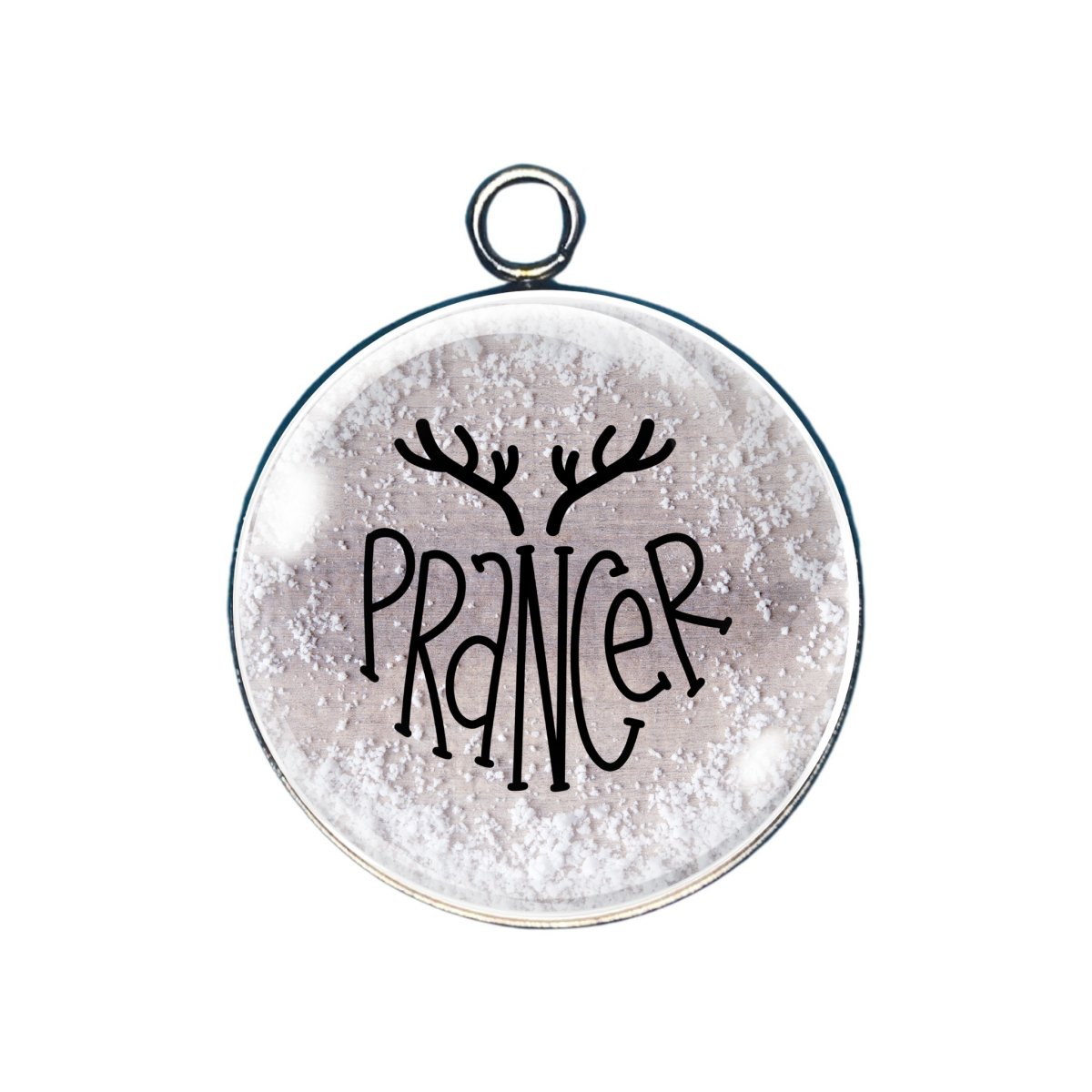 Santas reindeer glass cabochon charm Prancer