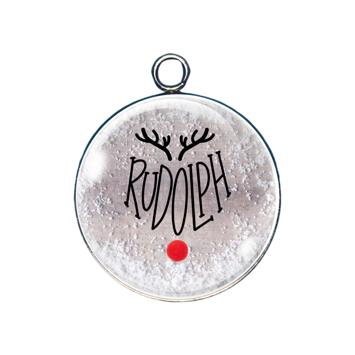 Reindeer Names, Glass Cabochon Charms