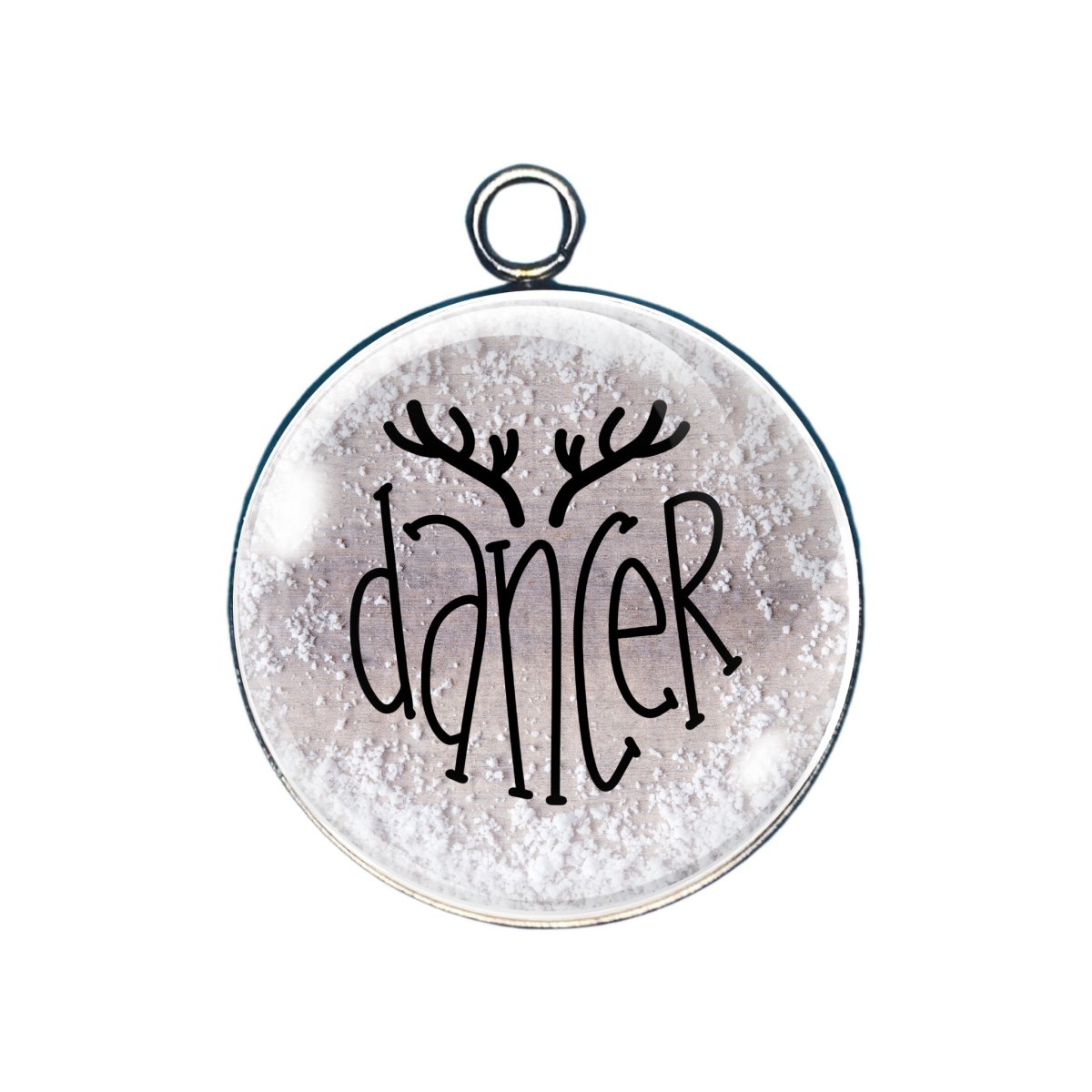 Santas reindeer glass cabochon charm Dancer