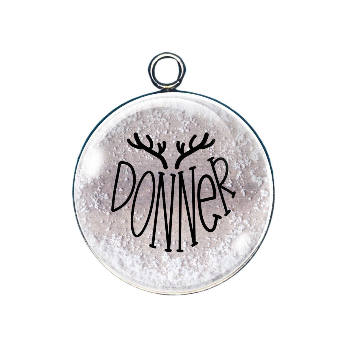 Reindeer Names, Glass Cabochon Charms