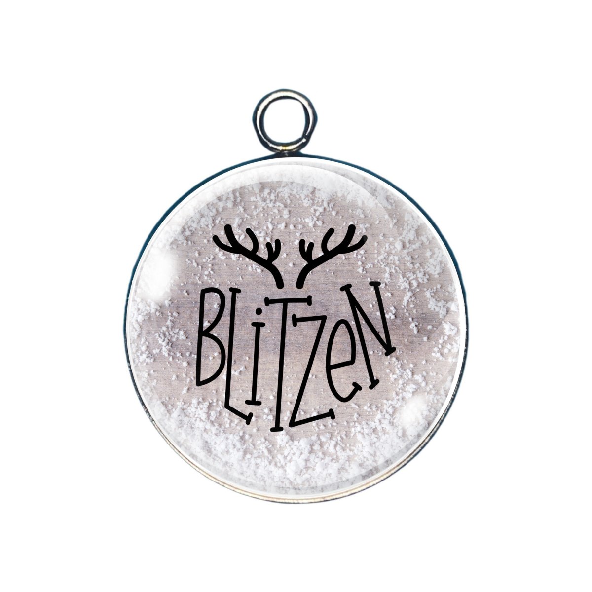 Reindeer Names, Glass Cabochon Charms