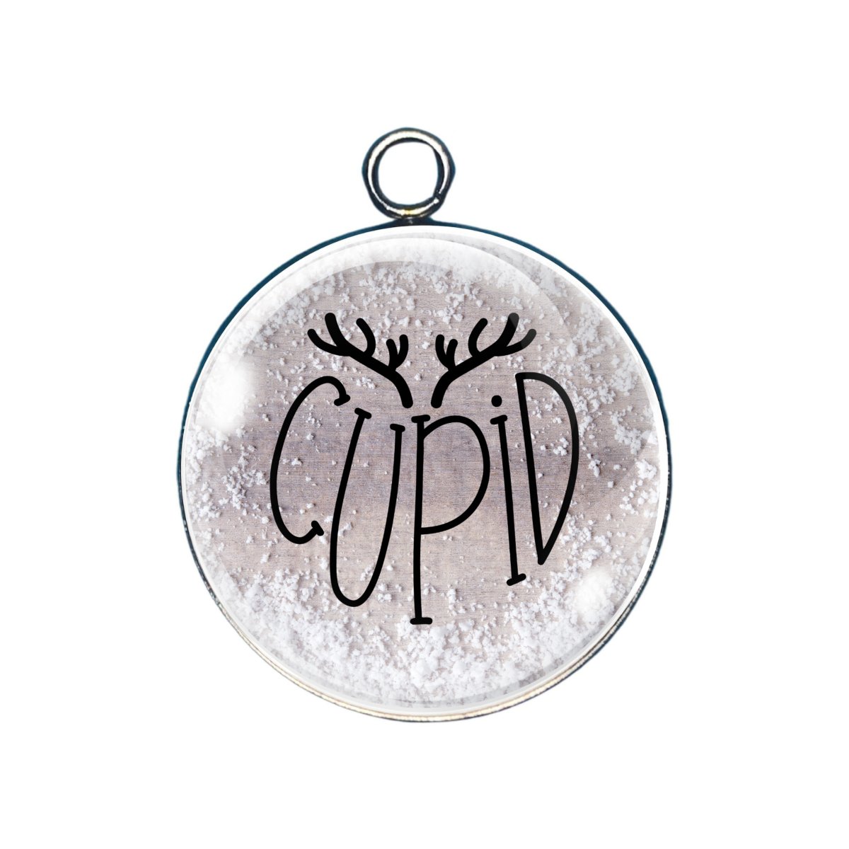 Reindeer Names, Glass Cabochon Charms