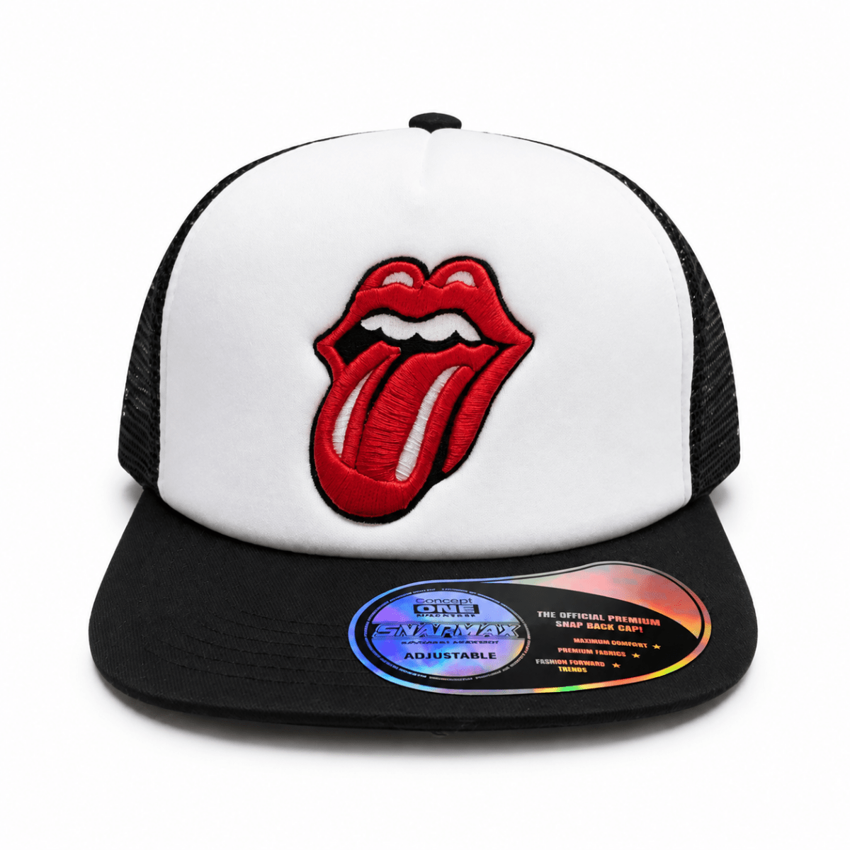 Rolling Stones Tongue Logo Mesh Trucker Hat | Adjustable