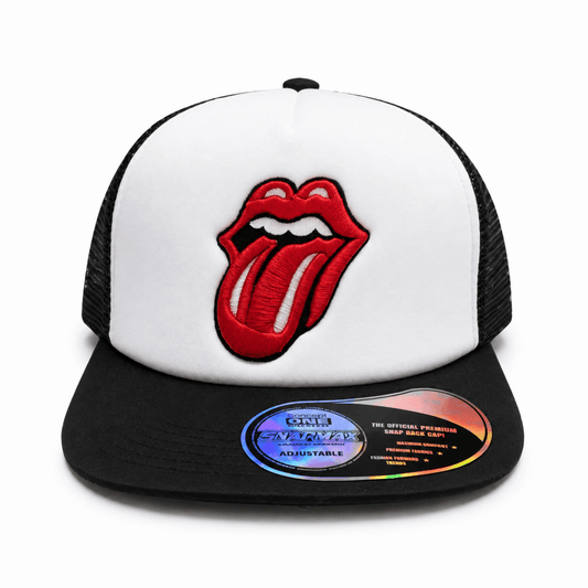 Rolling Stones Tongue Logo Mesh Trucker Hat | Adjustable
