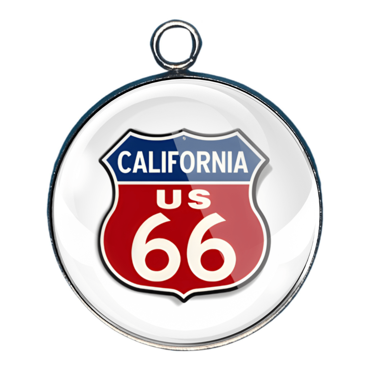 California US 66 shield design charm