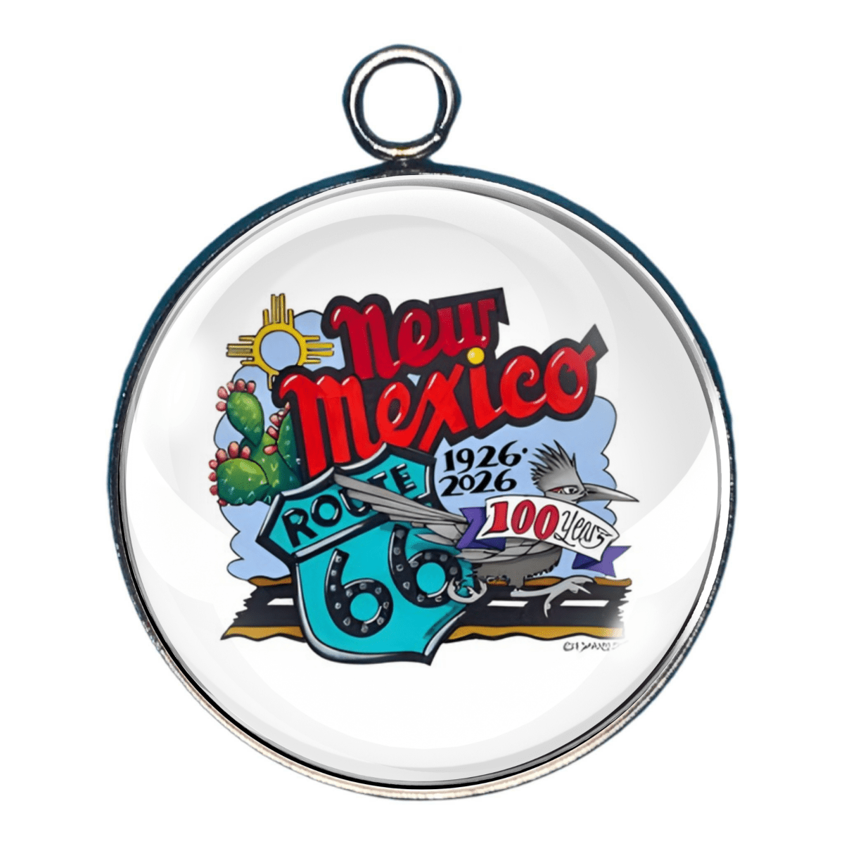 New Mexico Route 66 1926–2026 anniversary design charm