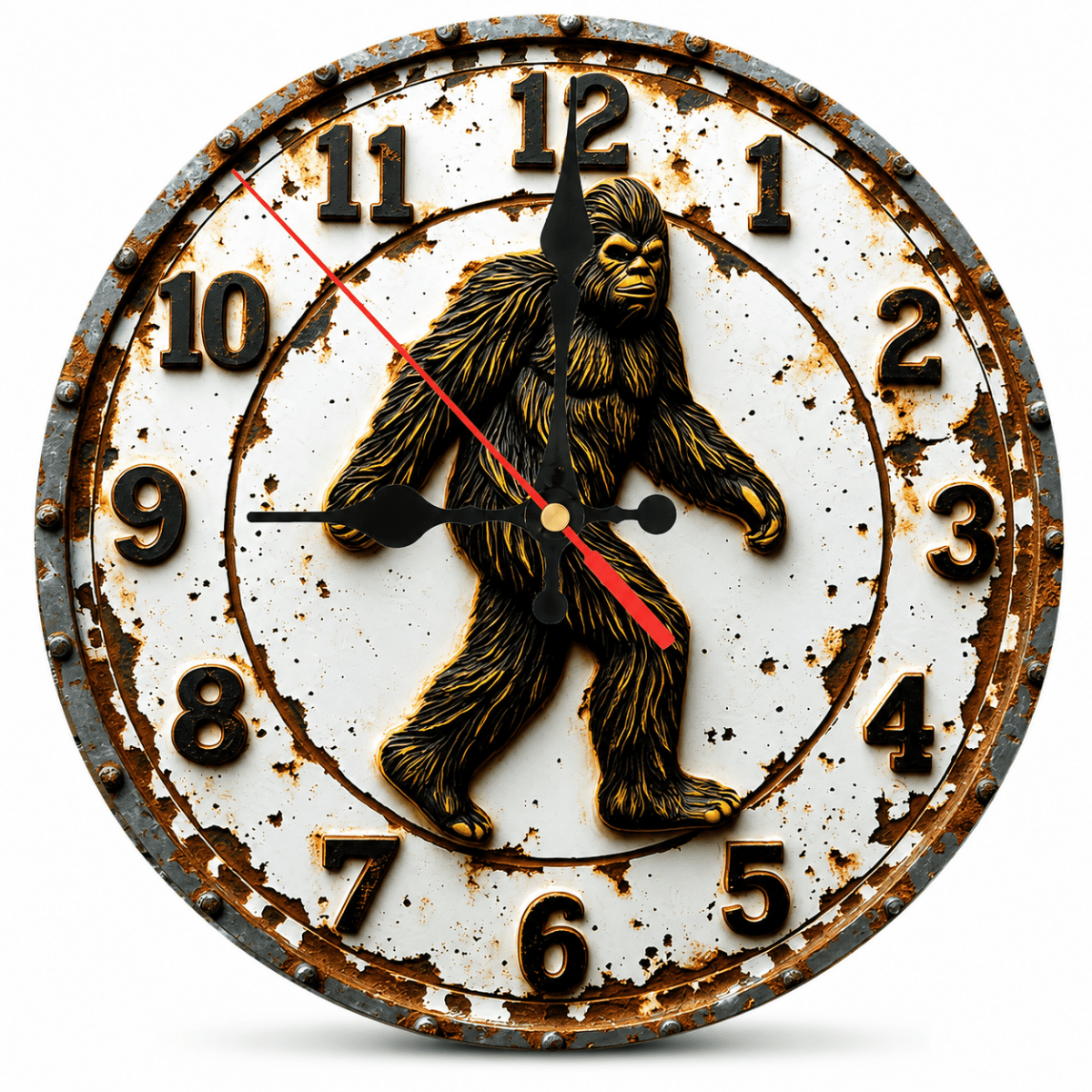 rustic bigfoot clock