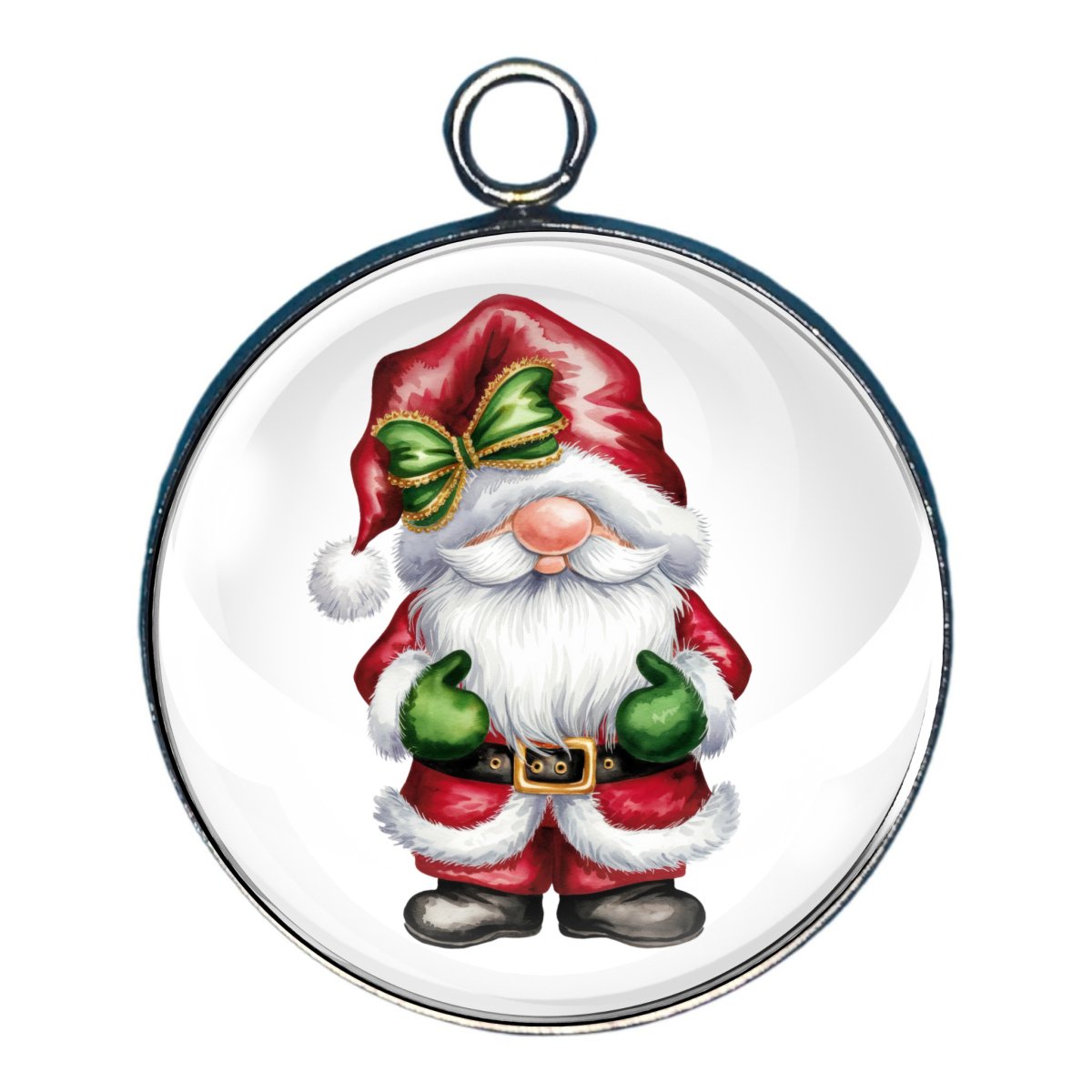 Charm of a gnome dressed like Santa