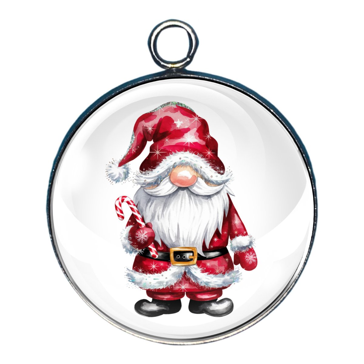 Charm of a gnome dressed like Santa