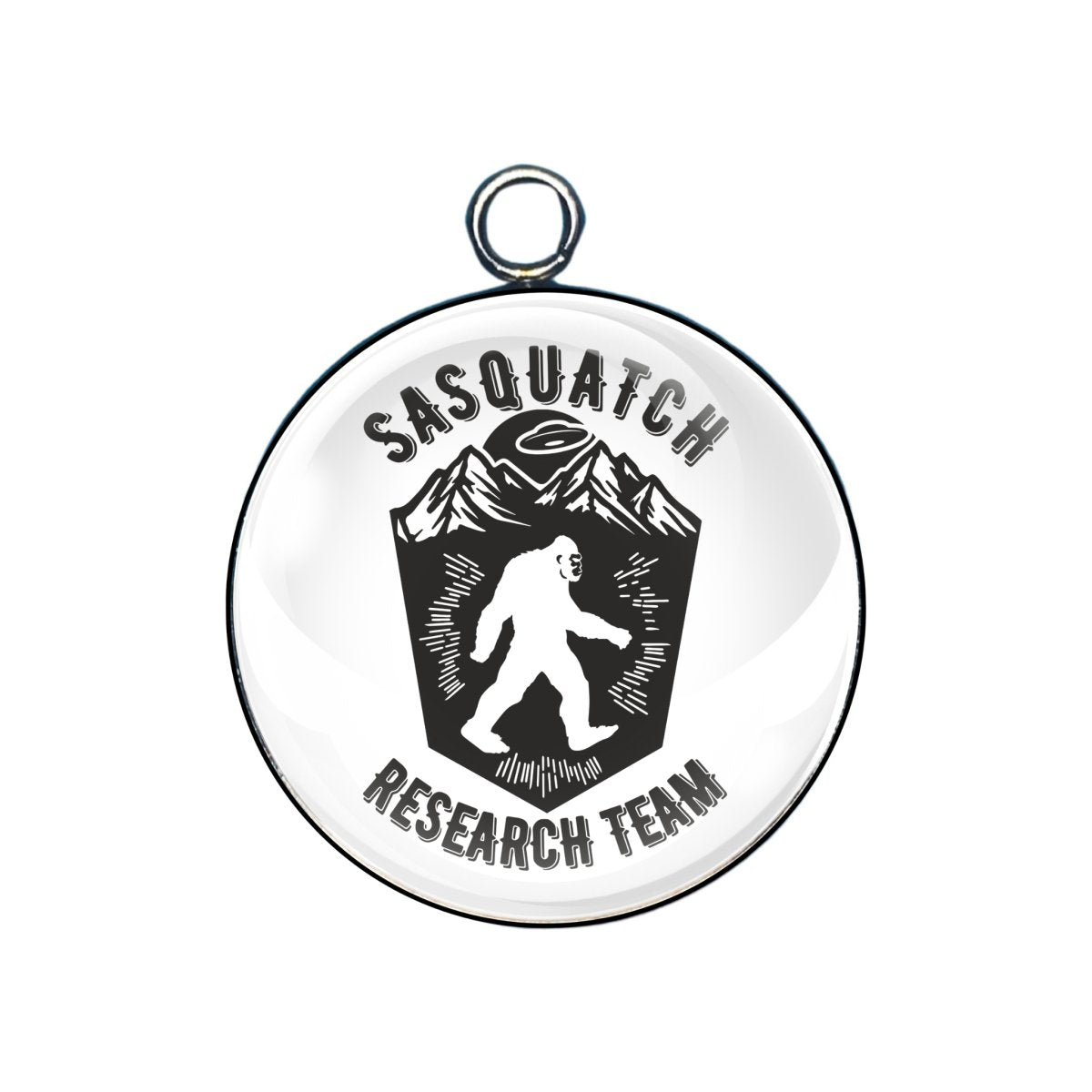 Sasquatch glass cabochon charm