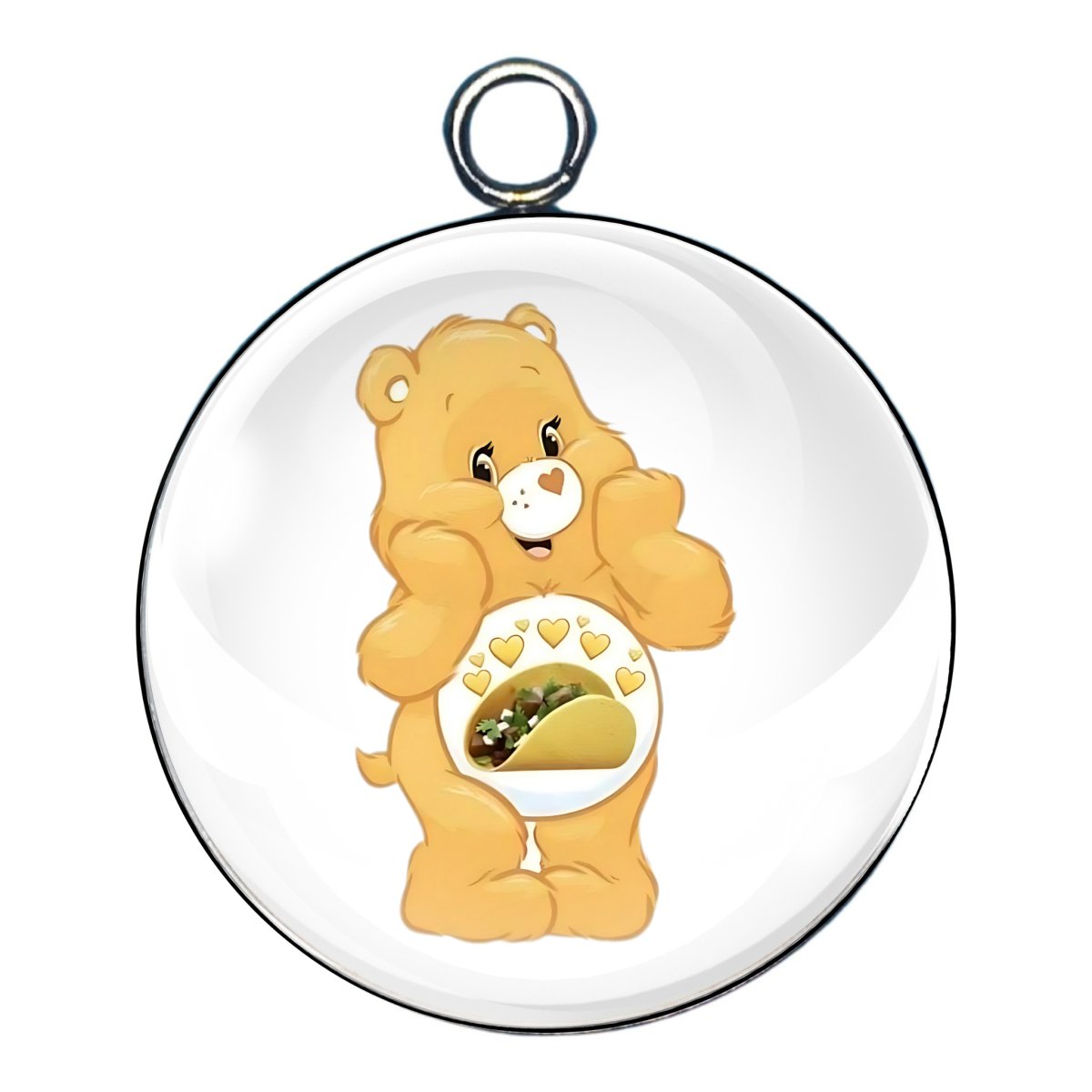 sassy bear glass cabochon charm