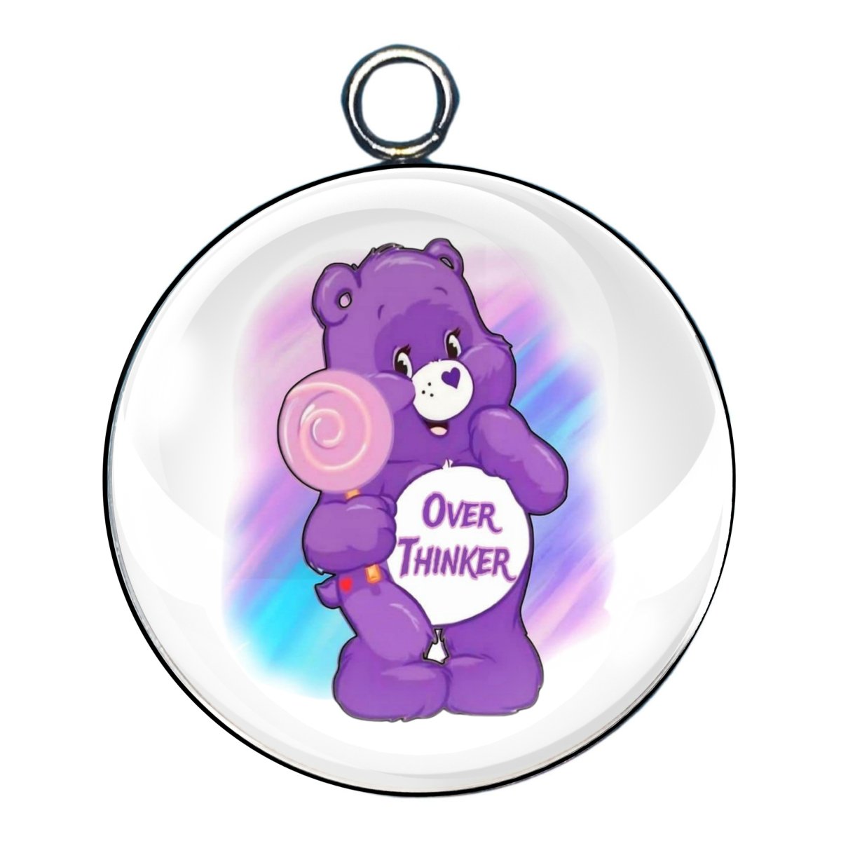 sassy bear glass cabochon charm