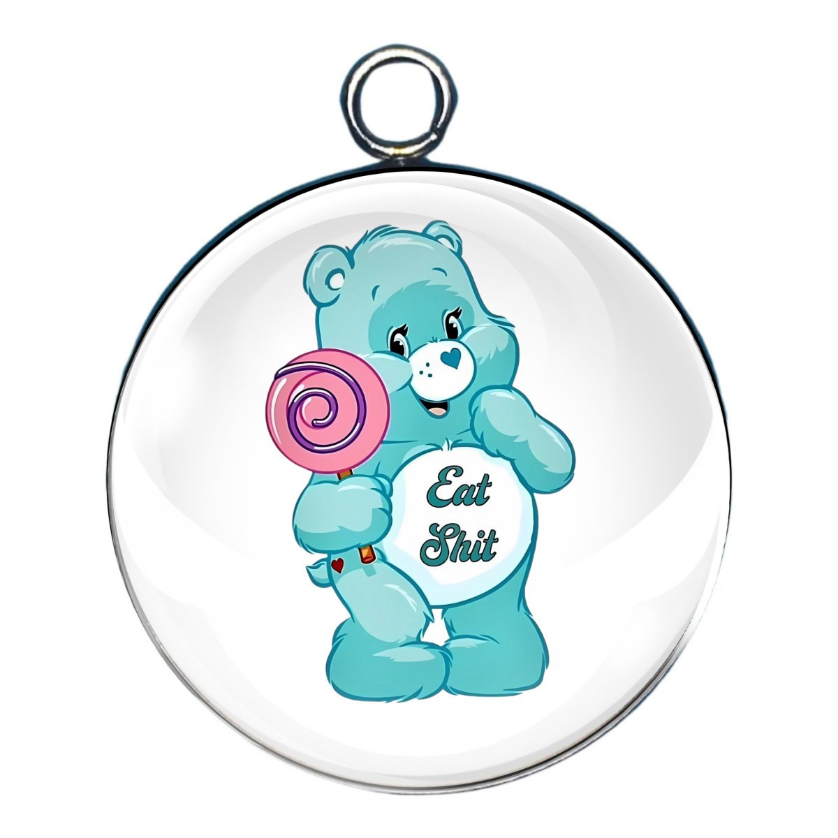 sassy bear glass cabochon charm