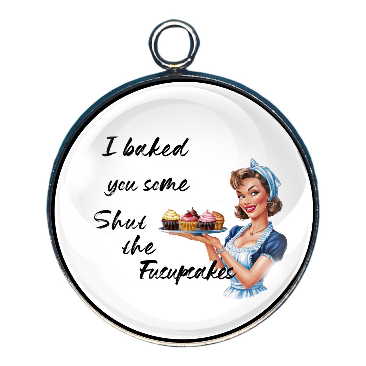 Sassy Housewife Glass Cabochon Charms