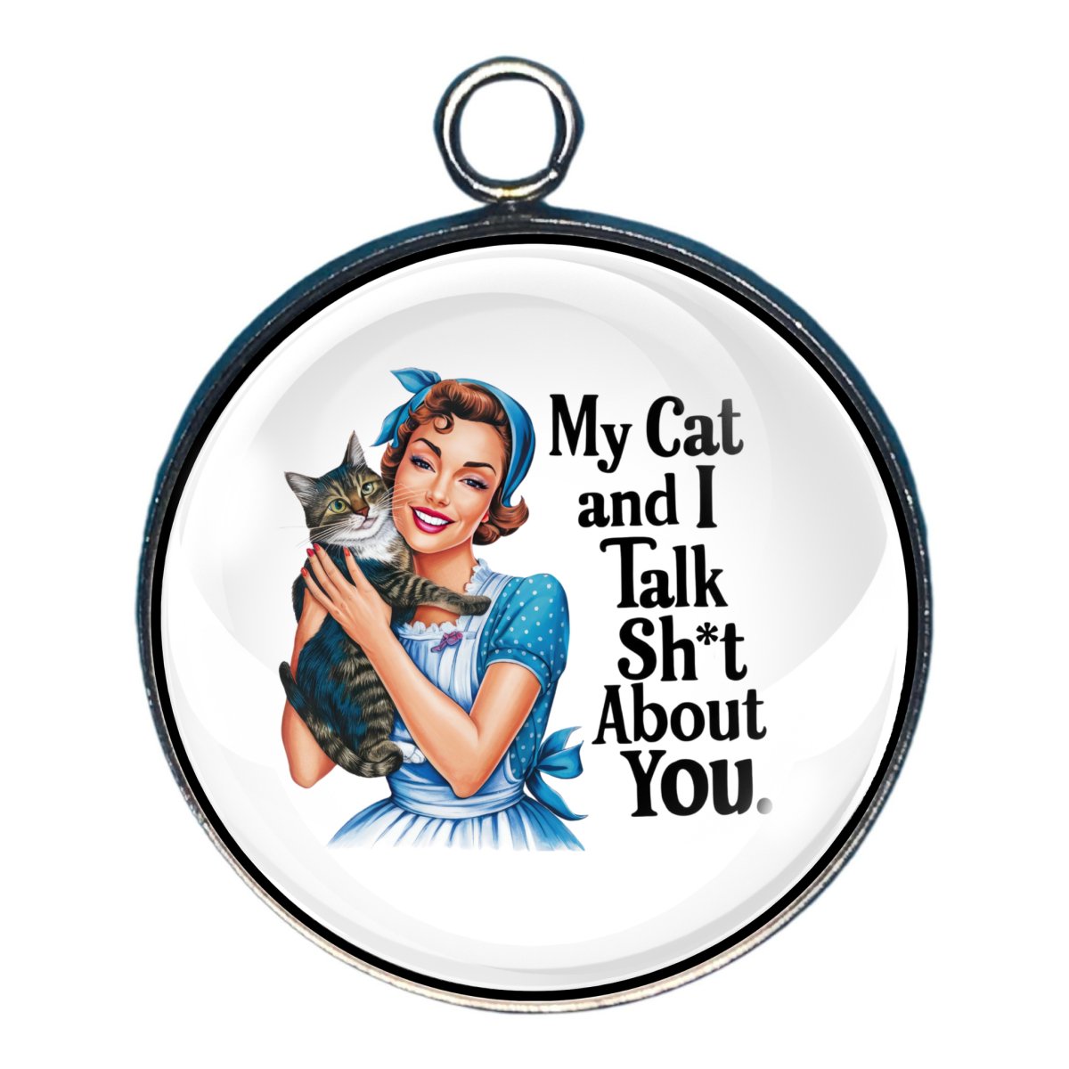 Sassy Housewife Glass Cabochon Charms