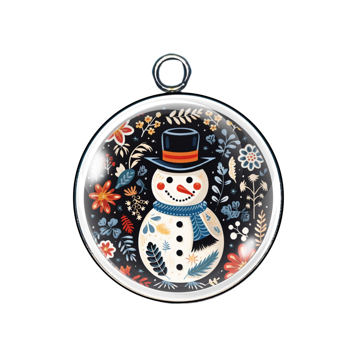 Scandinavian Winter Glass Cabochon Charms