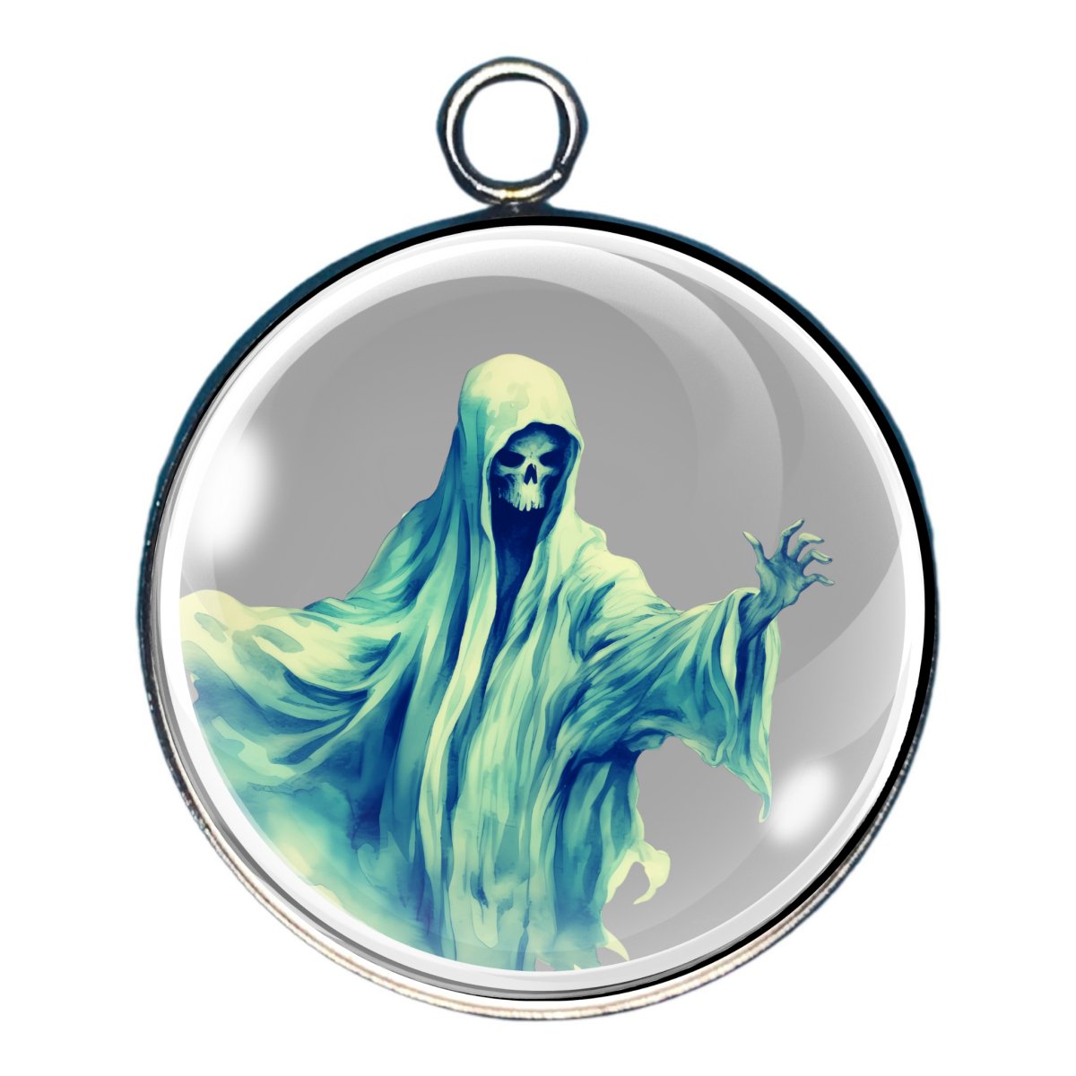 Charm featuring a scary ghost 