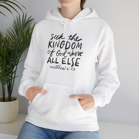 Seek the Kingdom – Matthew 6:33 Unisex Christian Heavy Blend™ Hoodie