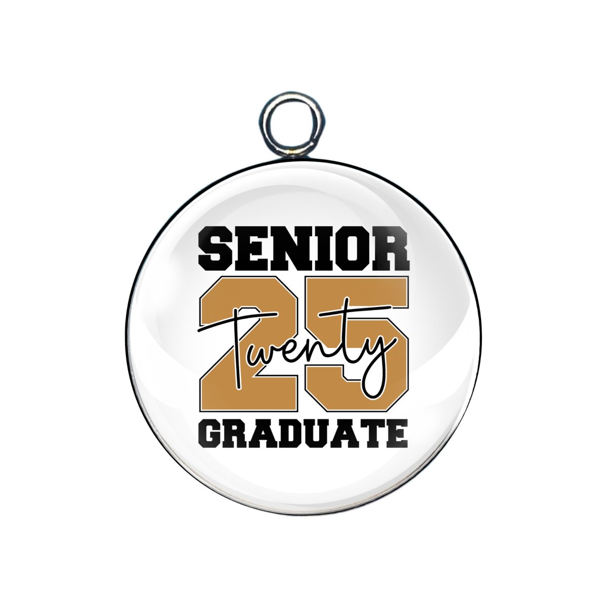 Senior 2025 Glass cabochon charm