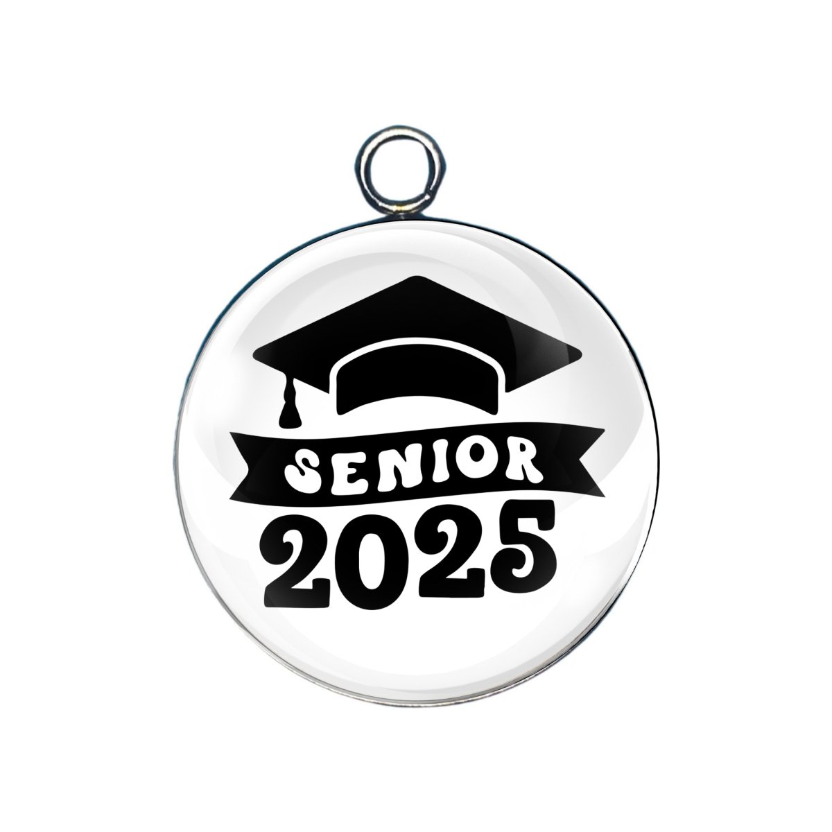 Senior 2025 Glass cabochon charm