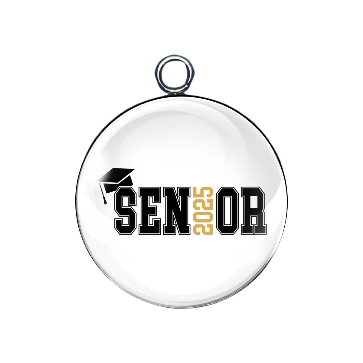 Senior 2025 Glass cabochon charm