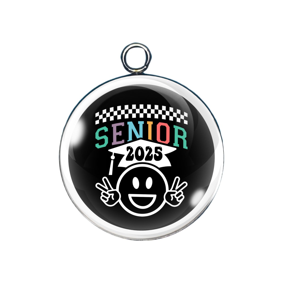 Senior 2025 Glass cabochon charm