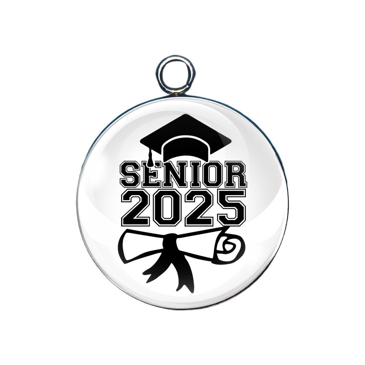 Senior 2025 Glass cabochon charm