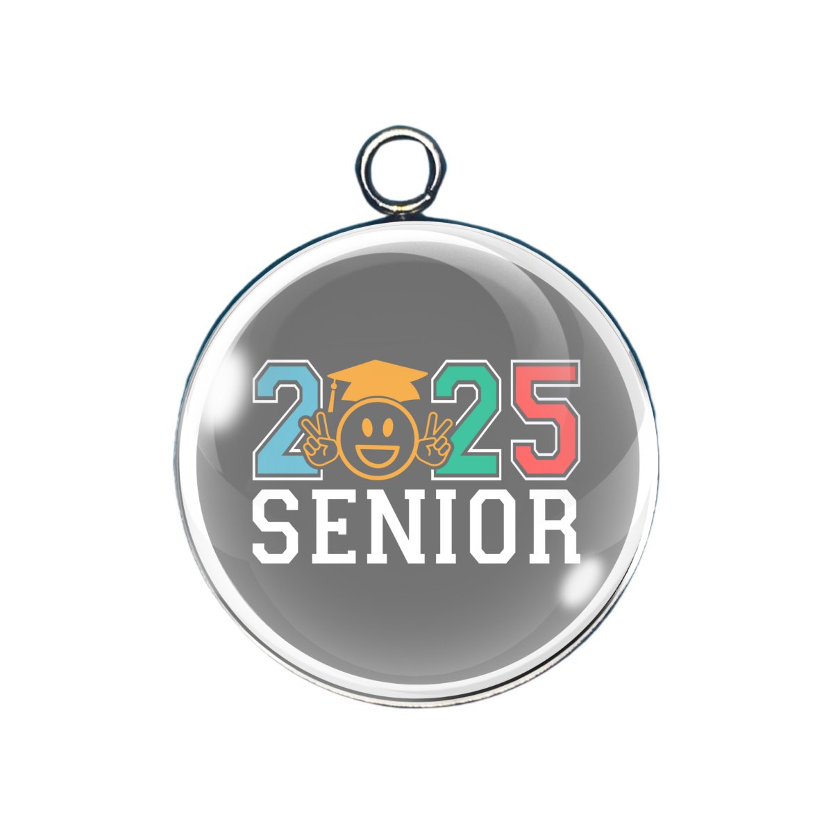 Senior 2025 Glass cabochon charm