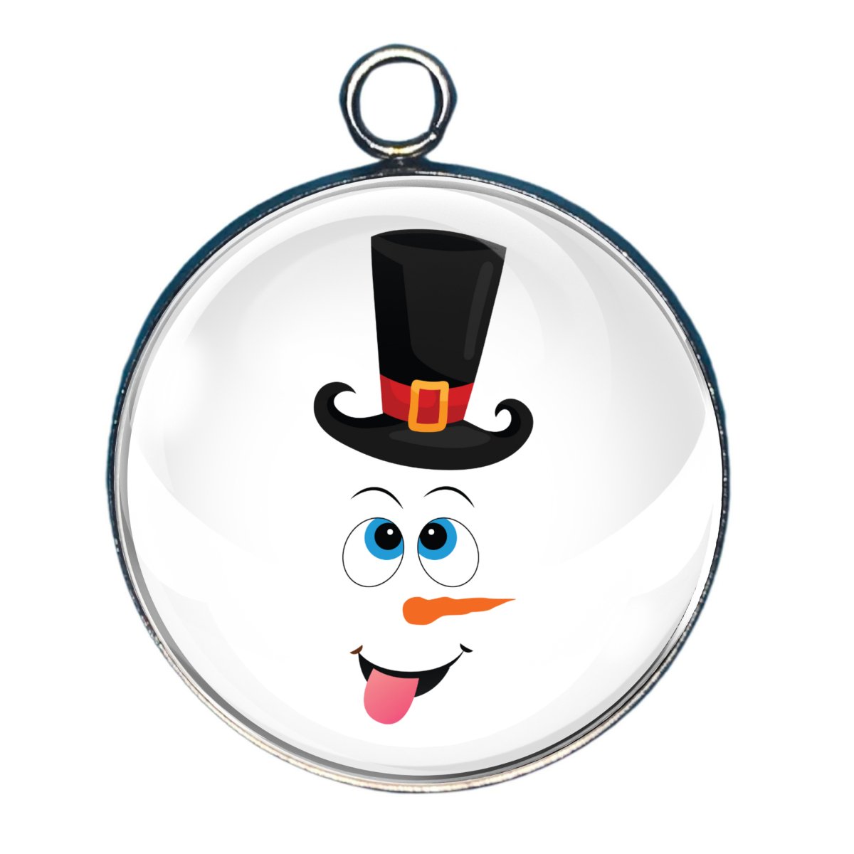 Charm of a silly snowman face