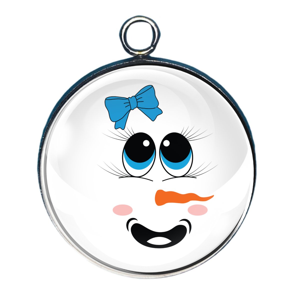 Charm of a silly snowman face